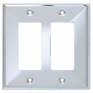135878 Chrome Beverly Double GFCI Cover Plate 135878 Chrome Beverly Double GFCI Cover Plate