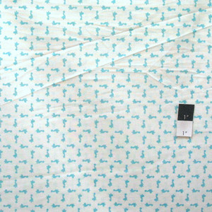 Fabric Traditions Calico Bonanza Seals Aqua Cotton Quilting Fabric By Yard