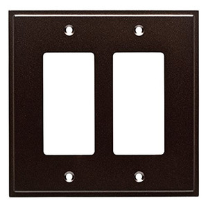 W35317-CO Simple Step Cocoa Bronze Double GFCI Cover Wall Plate W35317-CO Simple Step Cocoa Bronze Double GFCI Cover Wall Plate