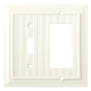 126471 White Beadboard Wood Architect Switch / GFCI Cover Plate 126471 White Beadboard Wood Architect Switch / GFCI Cover Plate