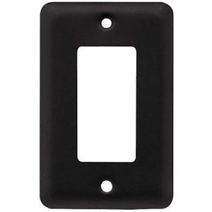 W10251-FB Stamped Flat Black Single GFCI Cover Plate