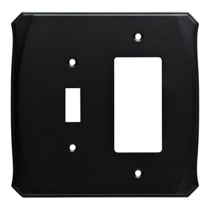 Brainerd Serene W34477-FB Flat Black Switch / GFCI Cover Plate Brainerd Serene W34477-FB Flat Black Switch / GFCI Cover Plate