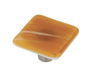 HomeGrown 142960 1 1/2" Handmade Fused Glass Butterscotch Cabinet Drawer Knob HomeGrown 142960 1 1/2" Handmade Fused Glass Butterscotch Cabinet Drawer Knob