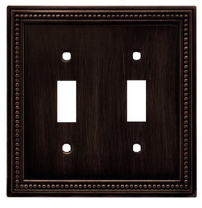 Liberty W10102-VBR Venetian Bronze Beaded Double Switch Cover Plate Liberty W10102-VBR Venetian Bronze Beaded Double Switch Cover Plate