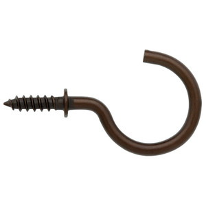 Arrow 1 1/4" Cup Hook Bronze Coat and Hat Hook Pack of 18 Arrow 1 1/4" Cup Hook Bronze Coat and Hat Hook Pack of 18