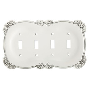Franklin Brass 144390 Arboresque Antique White Quad Switch Cover Plate Franklin Brass 144390 Arboresque Antique White Quad Switch Cover Plate