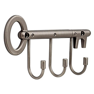Liberty K30196-904 Vintage Style 3 Hook Key Rail Heirloom Silver Finish Liberty K30196-904 Vintage Style 3 Hook Key Rail Heirloom Silver Finish