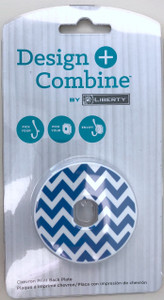 Design + Combine BP33168-WB White & Navy Chevron Pattern Backplate For Hooks Design + Combine BP33168-WB White & Navy Chevron Pattern Backplate For Hooks