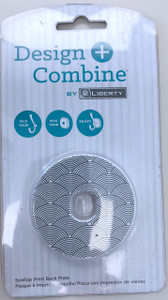Design + Combine BP33168-503 White & Black Scallop Pattern Backplate For Hooks Design + Combine BP33168-503 White & Black Scallop Pattern Backplate For Hooks