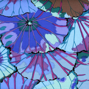 Kaffe Fassett GP29 Lotus Leaf Blue Cotton Fabric By The Yard