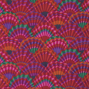 Kaffe Fassett PWGP143 paper Fans Red Cotton Quilting Fabric By The Yard