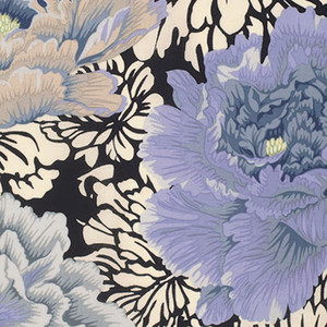 Philip Jacobs PWPJ062 Brocade Peony Gray Cotton Quilting Fabric By Yard