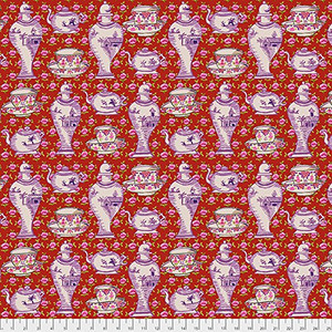 Kaffe Fassett PWGP165 Delft Pots Red Cotton Fabric By The Yard