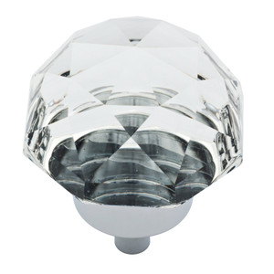 Liberty P36737W-CHC 1 7/16" Large Faceted Glass & Chrome Door & Cabinet Knob Liberty P36737W-CHC 1 7/16" Large Faceted Glass & Chrome Door & Cabinet Knob