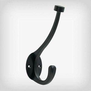 Liberty B34865J-FB Flat Black 5 5/8" Pilltop Coat, Hat, Robe Hook