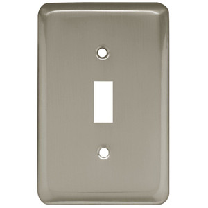 Franklin Brass W10245-SN Stamped Brushed Satin Nickel Single Switch Cover Plate