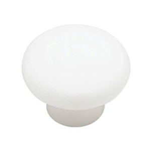 Liberty P624AAL-W White Plastic 1 3/8"  Cabinet Drawer Knob 2 Pack