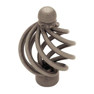 PN9013-AP  34mm Small Wire Swirl Cabinet Drawer Knob Antique Pewter