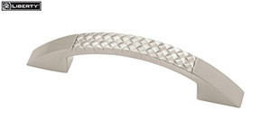 Liberty PN0417-SN 3 3/4" Satin Nickel Basket Weave Cabinet Drawer Pull Liberty PN0417-SN 3 3/4" Satin Nickel Basket Weave Cabinet Drawer Pull