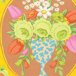 Kaffe Fassett PWGP157 Cameo Yellow Cotton Fabric By The Yard Kaffe Fassett PWGP157 Cameo Yellow Cotton Fabric By The Yard