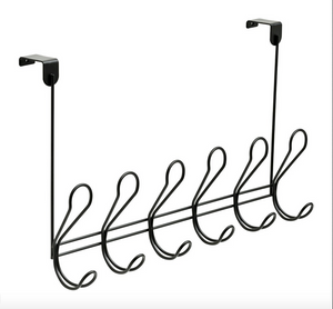 Room Essentials 085-03-2834 Dolen Over The Door 6 Hook Rail Black Room Essentials 085-03-2834 Dolen Over The Door 6 Hook Rail Black