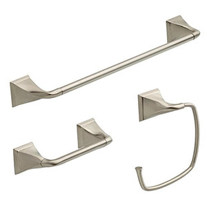 Delta EVE63-BN Everly 3 Pc Bath Set w/ 24" Towel Bar Brushed Nickel Finish