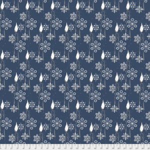 Free Spirit Mid-Century Christmas Candles Blue Cotton Fabric By Yd Free Spirit Mid-Century Christmas Candles Blue Cotton Fabric By Yd