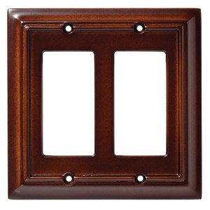 Brainerd W31565-ESO Espresso Wood Architect Double GFCI Cover Plate Brainerd W31565-ESO Espresso Wood Architect Double GFCI Cover Plate