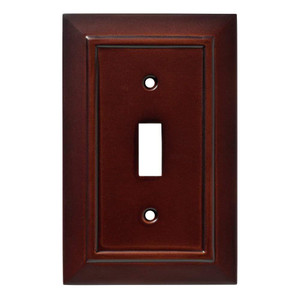 Brainerd W31557-ESO Architect Espresso Wood Single Switch Cover Plate