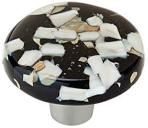 Liberty HomeGrown 1 1/2" Black Speckle Fused Glass Cabinet & Drawer Knob Liberty HomeGrown 1 1/2" Black Speckle Fused Glass Cabinet & Drawer Knob