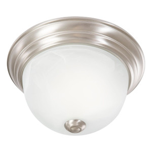 Satin Nickel 10" Flush Mount Ceiling Light w/ Alabaster Glass Shade 3 Pack Satin Nickel 10" Flush Mount Ceiling Light w/ Alabaster Glass Shade 3 Pack