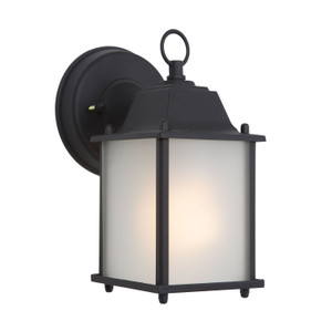 Tara Collection 1-Light Black Exterior Wall Lantern Sconce