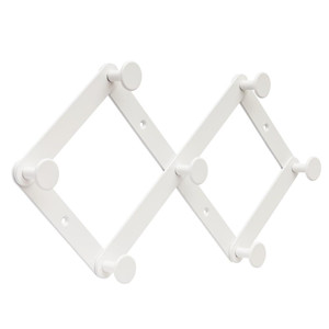 LIBERTY 16" White Metal Expandable Hook Rack LIBERTY 16" White Metal Expandable Hook Rack