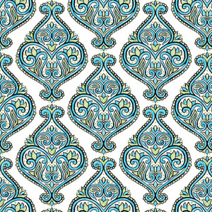 Blank Quilting 9653-01 Mandala Tango Damask White Cotton Fabric By The Yard Blank Quilting 9653-01 Mandala Tango Damask White Cotton Fabric By The Yard