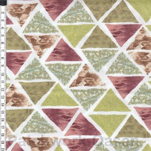Stof Fabrics Murano Collection Triangles Purple & Green Cotton Fabric By The Yard Stof Fabrics Murano Collection Triangles Purple & Green Cotton Fabric By The Yard