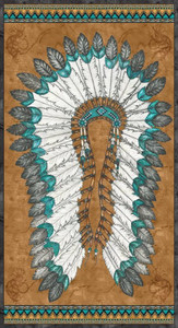 Blank Quilting Red Rock Reflections 9914P-35 War Bonnet Fabric By The 24" Panel Blank Quilting Red Rock Reflections 9914P-35 War Bonnet Fabric By The 24" Panel