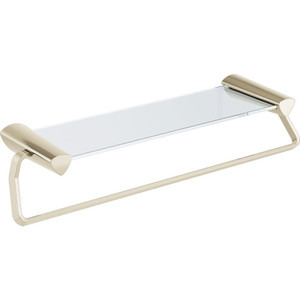 Delta Zura 77480-PN 24" Bath Towel Bar w/ Glass Shelf Polished Nickel Finish Delta Zura 77480-PN 24" Bath Towel Bar w/ Glass Shelf Polished Nickel Finish