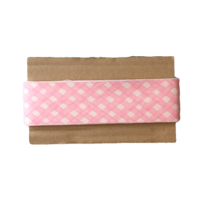Pink Gingham 100% Cotton Fabric 1 1/2" Wide Unfolded Bias Binding 8 Yards Pink Gingham 100% Cotton Fabric 1 1/2" Wide Unfolded Bias Binding 8 Yards