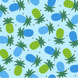 Studio e Gone Wild 4739-17 Pineapple Blue Cotton Fabric By Yard Studio e Gone Wild 4739-17 Pineapple Blue Cotton Fabric By Yard