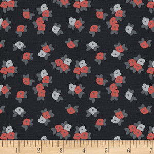 Stof Fabrics 4501-086 Gardening Flower Patch Navy Cotton Fabric By The Yard Stof Fabrics 4501-086 Gardening Flower Patch Navy Cotton Fabric By The Yard
