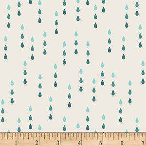 Stof Fabrics 4501-102 Gardening Raindrops Cream Cotton Fabric By The Yard Stof Fabrics 4501-102 Gardening Raindrops Cream Cotton Fabric By The Yard