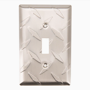 Brainerd W32841-SN Diamond Plate Single Switch Cover Plate Satin Nickel Brainerd W32841-SN Diamond Plate Single Switch Cover Plate Satin Nickel