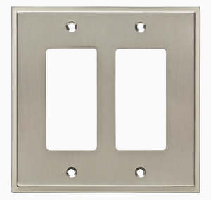 Brainerd W35317-SN Satin Nickel Simple Step Double GFCI Wall Plate Cover Brainerd W35317-SN Satin Nickel Simple Step Double GFCI Wall Plate Cover