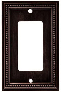 Franklin Brass W10237-VBR Beaded Venetian Bronze Single GFCI Decora Wall Plate Cover Franklin Brass W10237-VBR Beaded Venetian Bronze Single GFCI Decora Wall Plate Cover