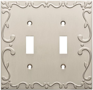 Franklin Brass W35073-SN Classic Lace Satin Nickel Double Switch Wall Plate Cover Franklin Brass W35073-SN Classic Lace Satin Nickel Double Switch Wall Plate Cover