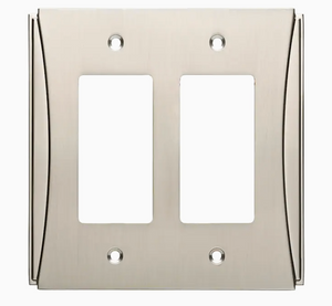Brainerd W32778-SN Upton Satin Nickel Double GFCI Decora Wall Plate Cover Brainerd W32778-SN Upton Satin Nickel Double GFCI Decora Wall Plate Cover