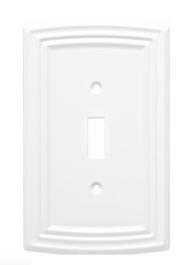 Liberty W36396-PW Classical Emery Single Switch Pure White Cover Plate Liberty W36396-PW Classical Emery Single Switch Pure White Cover Plate