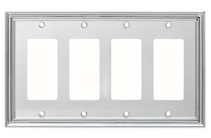 Liberty W36290-PC Silverton Quad GFCI Cover Plate Polished Chrome Liberty W36290-PC Silverton Quad GFCI Cover Plate Polished Chrome