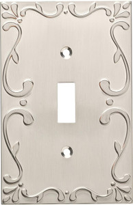Franklin Brass W35070-SN Satin Nickel Classic Lace Single Switch Cover Wall Plate Franklin Brass W35070-SN Satin Nickel Classic Lace Single Switch Cover Wall Plate