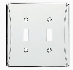 Brainerd W35393-PC Upton Chrome Double Switch Wall Plate Cover
